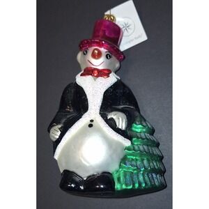 Christopher Radko Snow Gent ornament xmas 97-242-0 tuxedo top hat snow man